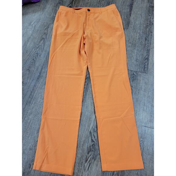 Short Par 4 Mens Golf Pants 30x30 Solid Bright Orange SM1400 - Picture 1 of 4
